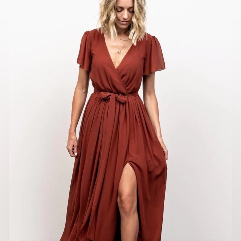 Baltic Born Kristina Maxi Dress — Rust